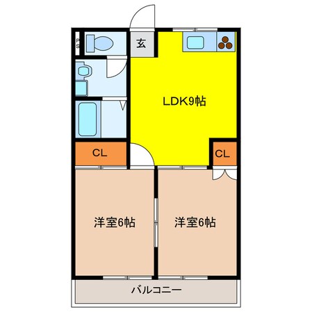 光ハイツの物件間取画像